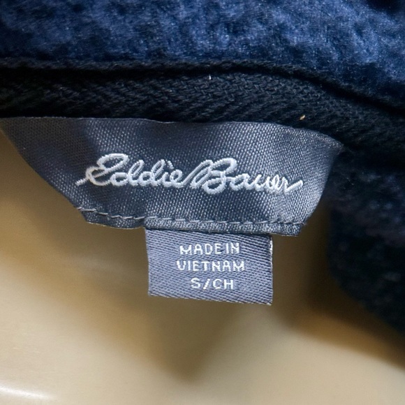 Eddie Bauer Navy Half-Zip Fleece Pullover - Picture 8 of 9